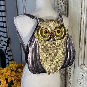 For Nine Unique Gold and Silver Owl Backpack